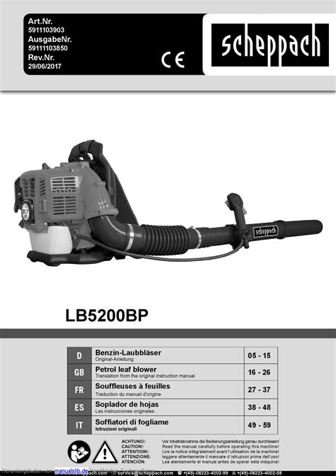 Scheppach Lb Bp Translation From The Original Instruction Manual Pdf