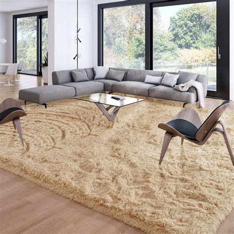 Merelax Soft Modern Indoor Large Shaggy Rug For Livingroom Bedroom Dorm