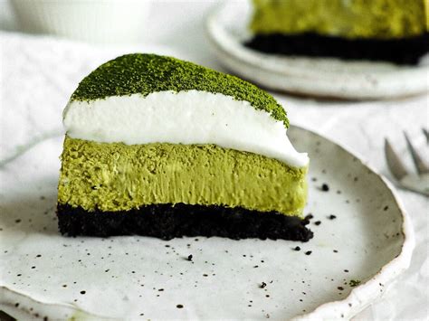 Matcha Cheesecake with Oreo Crust - One Happy Bite