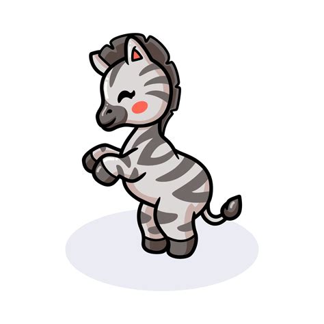 Cute baby zebra cartoon standing 10381759 Vector Art at Vecteezy
