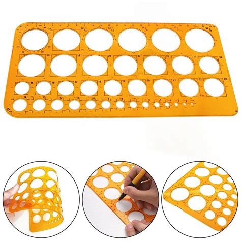 Template Ruler K Resin Rounded Corners 255129cm 36 Circle Templates