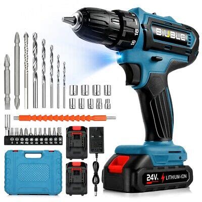 Battery V Cordless Drill Combi Driver High Power Electric