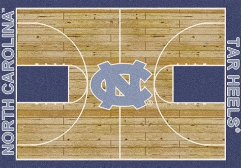 Buy UNC Tar Heels Basketball Court Logo Rugs Online