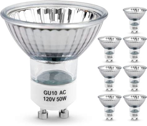 Gu10 Halogen Bulbs 8 Pack 120v 50w Bulb Gu10 C Halogen Light For Candle Warmer Scent Wax