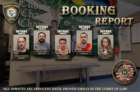 Booking Report October 2022 Ashe County Sheriffs Office