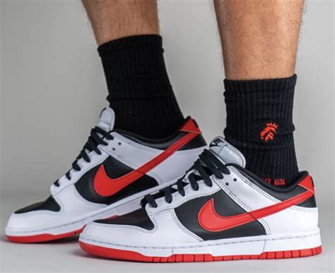 Nike Dunk Low Reverse Panda Red Swoosh Release Date Sbd