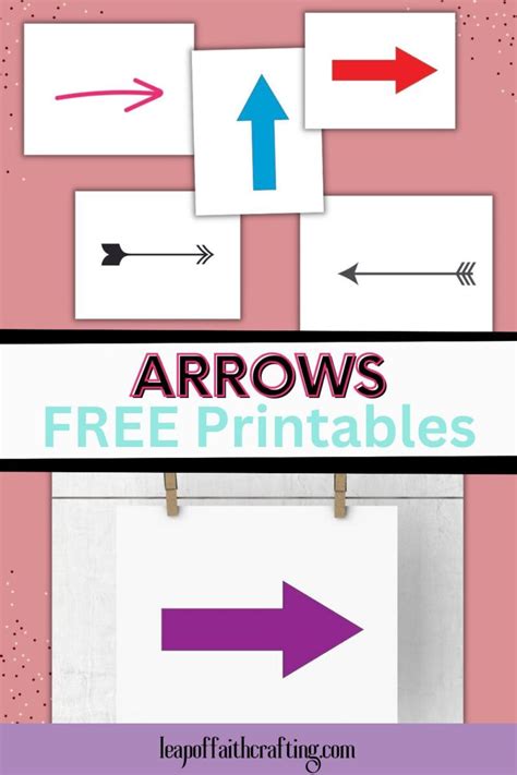 Free Printable Arrow Signs 10 Options Leap Of Faith Crafting