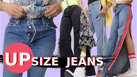 4 Really Cool Ways To Make Jeans Bigger Upsize Jeans Youtube