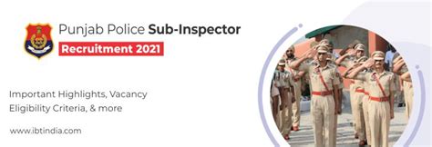 Punjab Police Sub Inspector Recruitment 2021 Exam Dates Syllabus