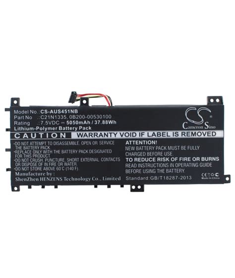 Batterie 7 5V 5 05Ah LiPo C21N1335 Pour Asus VivoBook S451