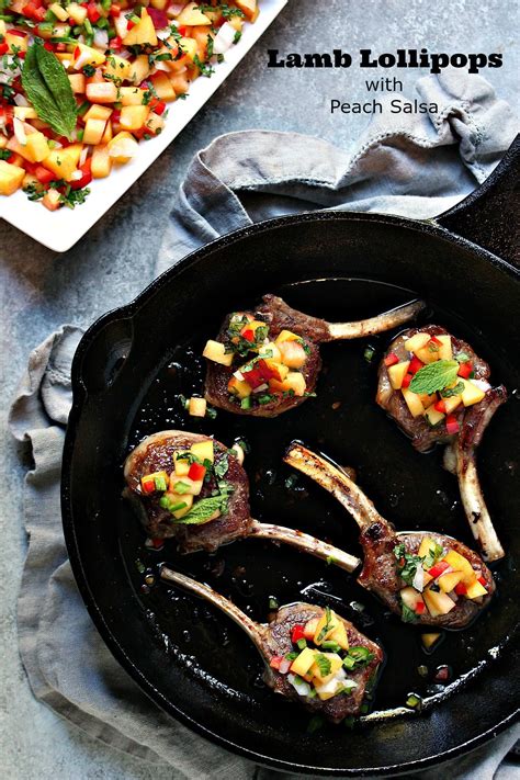 Lamb Lollipops With Peach Salsa From Cravingsofalunatic This Lamb