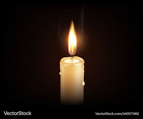 Realistic candle Royalty Free Vector Image - VectorStock