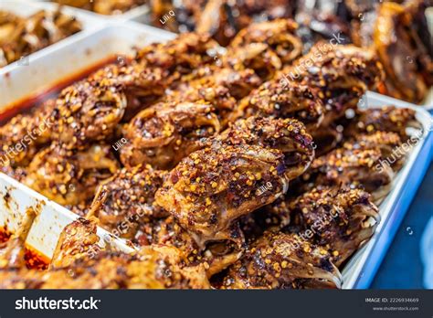 Spicy Rabbit Head Food Street Chongqing Stock Photo 2226934669