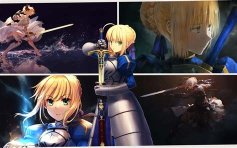 Download Saber Fate Stay Night With Alternates Wallpaper