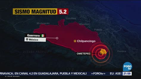 Se Registra Sismo De 5 2 Grados En Guerrero Noticieros Televisa