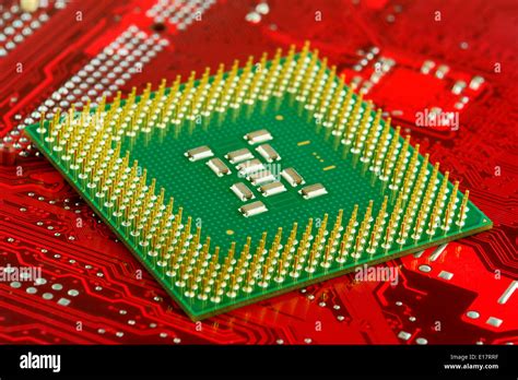 Microprocessor On Circuit Stock Photo Alamy