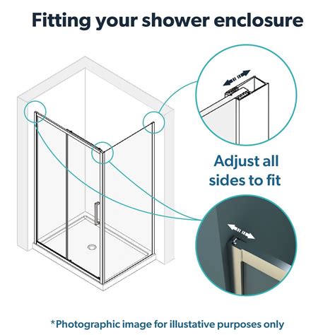 Chrome 6mm Glass Rectangular Shower Enclosure With Shower Tray