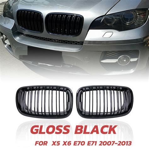 X5 X6 Grill Front Kidney Double Line Grille For 2007 Bmw X5 E70 X6 E71