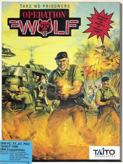 Operation Wolf (1989) DOS box cover art - MobyGames