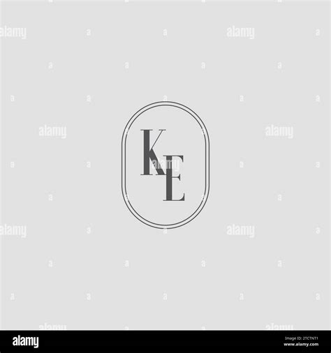 Initial Ke Wedding Monogram Logo Design Vector Graphic Stock Vector