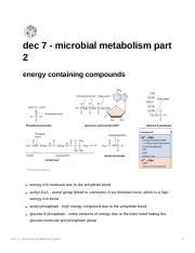 Dec Microbial Metabolism Part Pdf Dec Microbial Metabolism