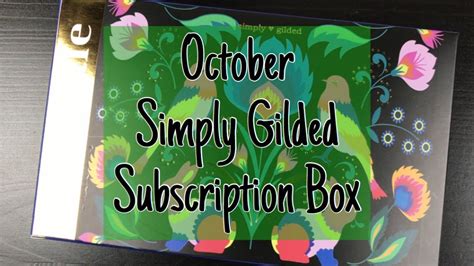 October Simply Gilded Sub Box Folktale Youtube