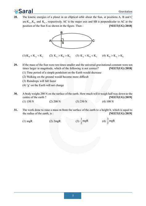 Gravitation Neet Previous Year Questions With Solutions