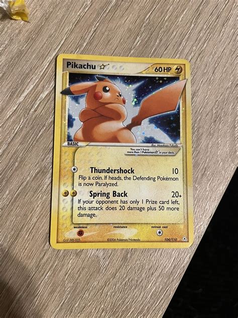 POKEMON PIKACHU GOLD STAR 104 110 HOLO 2006 EX HOLON PHANTOMS EBay