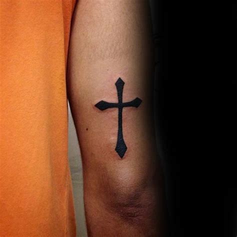 Simple Cross Tattoos For Men Religious Ink Design Ideas