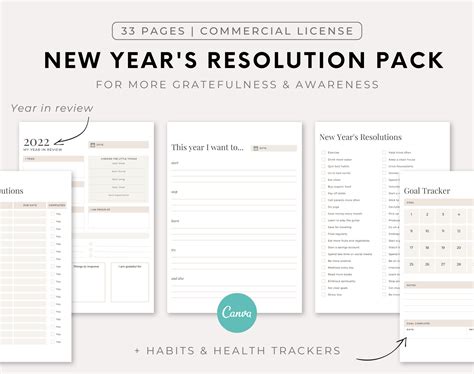 PLR New Years Resolution Template New Years Resolution Ideas Year In