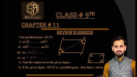 Class 9 Ch 11 Exe Review Exercise Part 2 Q 2 3 4 By Dear Sir Afsheen Youtube