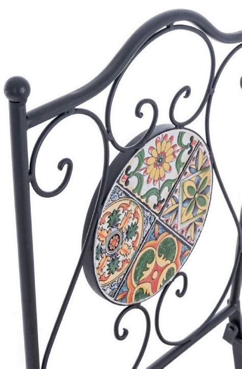 Casa Padrino Art Nouveau Garden Chair Set Of Black Multicolored