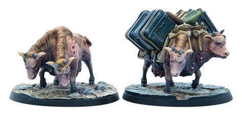 Modiphius Entertainment - Fallout: Wasteland Warfare: Creatures Brahmin Herd #MUH052229 ...