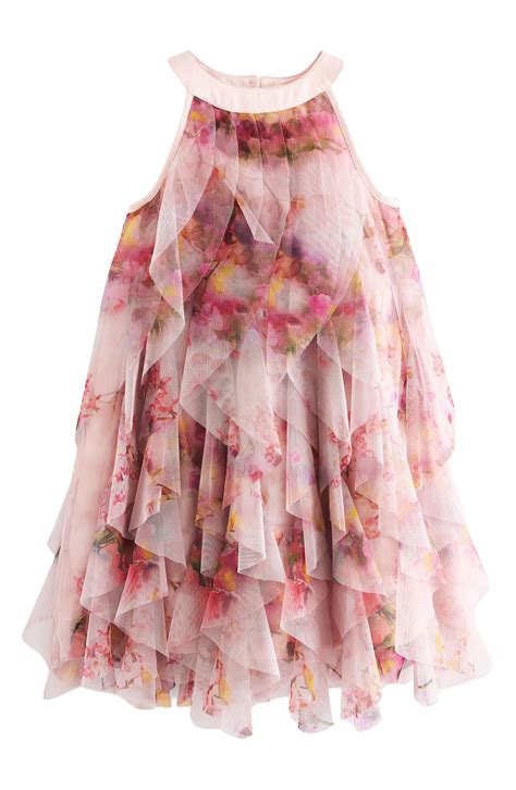 Baker By Ted Baker Kids Vertical Ruffle Tulle Dress Nordstrom