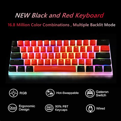 Womier XVX K61 60 Percent Keyboard Hot Swappable RGB Keyboard Custom