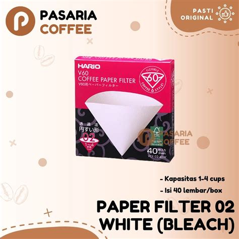 Jual Paper Filter V60 Hariokertas Filter Kopi 40 Lembar Size 01 Vcf 01