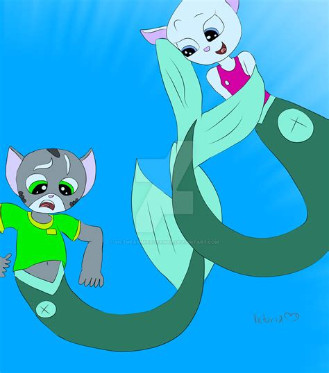 At Tom And Angela As Mermaids By Victheanimaldrawer On Deviantart