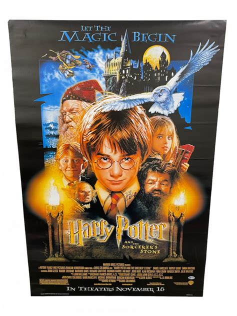 Daniel Radcliffe Signed Harry Potter And The Sorcerer S Stone Poster Beckett Autographia