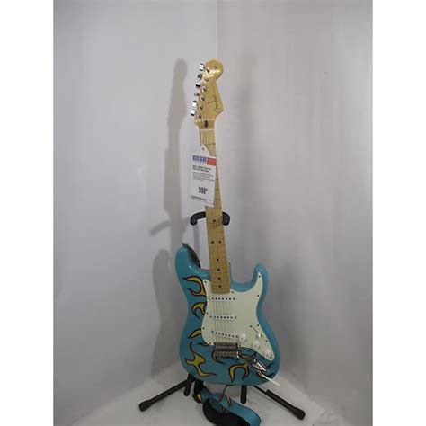 Used Fender Used Fender Tyler The Creator Strat Blue Solid Body Electric Guitar Blue Guitar Center