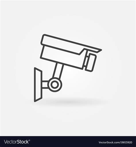 Cctv Camera Icon Camera Outline Symbol Vector Image