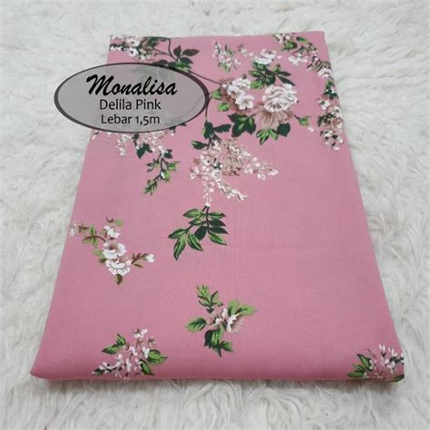 Jual KAIN MONALISA DELILA PINK HARGA PER 0 5 METER Shopee Indonesia