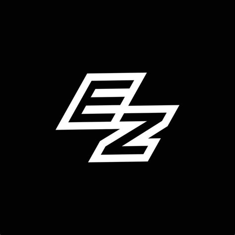 EZ Logo Monogram With Up To Down Style Negative Space Design Template