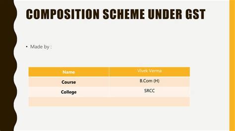 Composition Scheme Under Gst Ppt