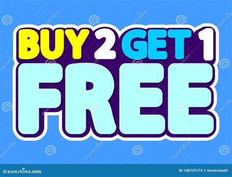 Buy 2 Get 1 Free Sale Tag Poster Design Template Discount Isolated