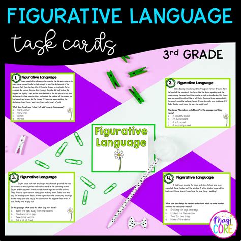 Figurative Language Task Cards Rd Grade Magicore