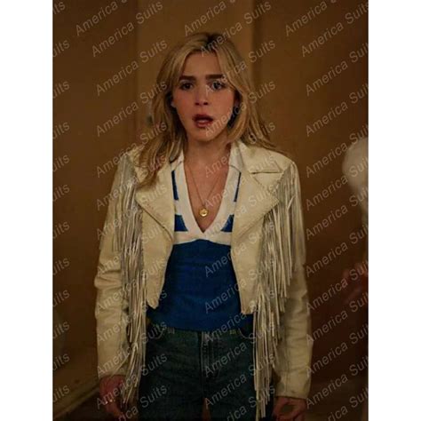 Kiernan Shipka Totally Killer 2023 Leather Jacket | 44% OFF