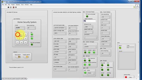 Labview Code System Controller Application Example Home Security System Expected Results