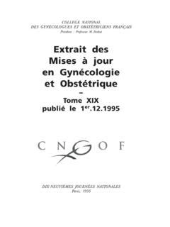 Extrait des Mises à jour en Gynécologie et Obstétrique extrait des