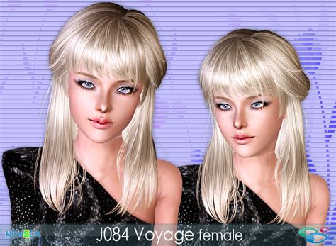 J084 Voyage Shiny Braided Crown Hairstyle By Newsea Sims 3 Hairs