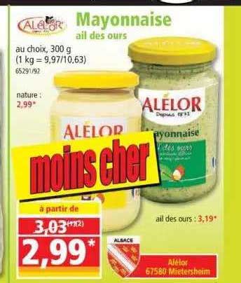 Promo Mayonnaise Ail Des Ours Alélor chez Norma iCatalogue fr